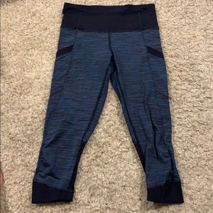 lululemon run pace crop: size 2